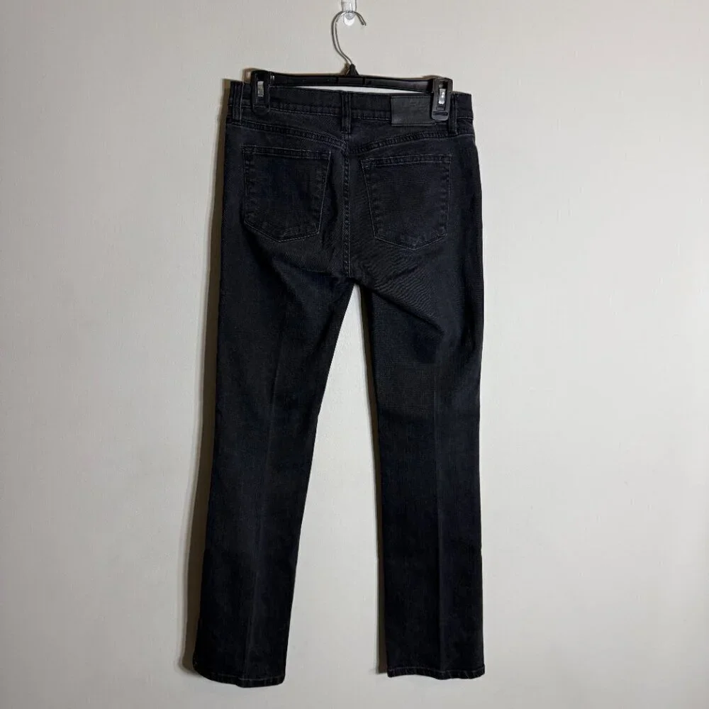 Vintage Lauren Ralph Lauren Straight Leg Denim Jeans Women's 2 Black Low Rise - Picture 3 of 11
